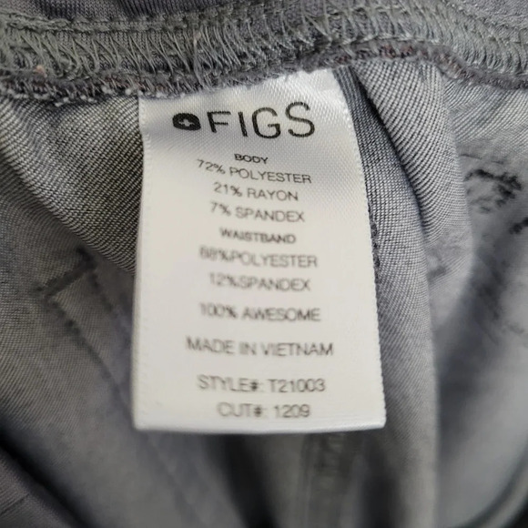 FIGS Womens Livingston Scrub Pants Sze XS T21003 Gray Medical Technical Uniform - Picture 4 of 8